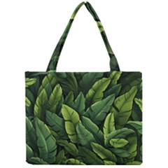 Green Leaves Mini Tote Bag by goljakoff