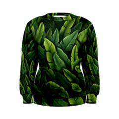 Green Leaves Women s Sweatshirt