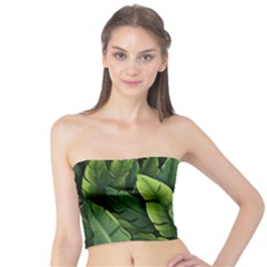 Green Leaves Tube Top by goljakoff