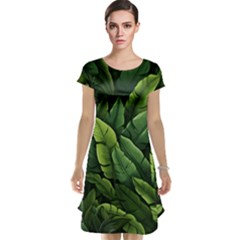 Green Leaves Cap Sleeve Nightdress by goljakoff