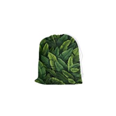 Green Leaves Drawstring Pouch (xs) by goljakoff