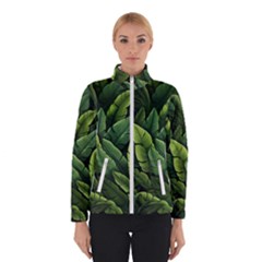 Green Leaves Women s Bomber Jacket