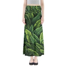 Green Leaves Full Length Maxi Skirt by goljakoff