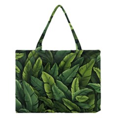 Green Leaves Medium Tote Bag by goljakoff