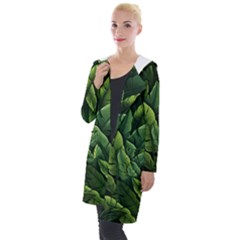 Green Leaves Hooded Pocket Cardigan by goljakoff