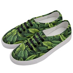 Green Leaves Women s Classic Low Top Sneakers by goljakoff