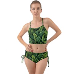 Green Leaves Mini Tank Bikini Set by goljakoff