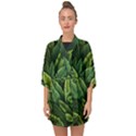 Green leaves Half Sleeve Chiffon Kimono View1