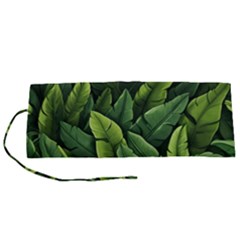 Green Leaves Roll Up Canvas Pencil Holder (s) by goljakoff