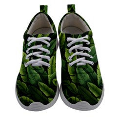 Green Leaves Women Athletic Shoes by goljakoff