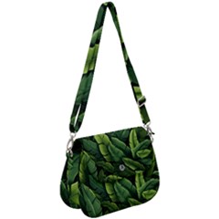 Green Leaves Saddle Handbag by goljakoff