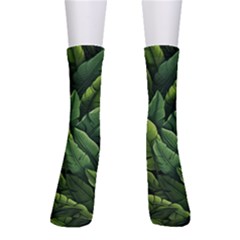 Green Leaves Crew Socks