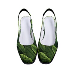 Green Leaves Women s Classic Slingback Heels by goljakoff