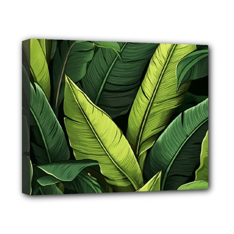 Banana Leaves Pattern Canvas 10  X 8  (stretched) by goljakoff