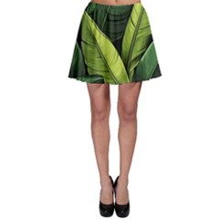 Banana Leaves Pattern Skater Skirt by goljakoff