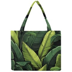 Banana Leaves Pattern Mini Tote Bag by goljakoff