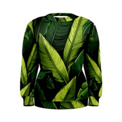 Banana Leaves Pattern Women s Sweatshirt