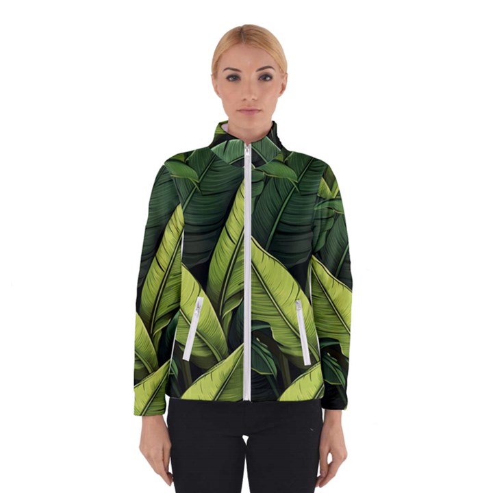 Banana leaves pattern Women s Bomber Jacket