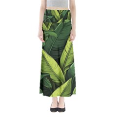 Banana Leaves Pattern Full Length Maxi Skirt by goljakoff