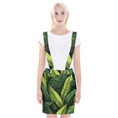 Banana Leaves Pattern Braces Suspender Skirt by goljakoff