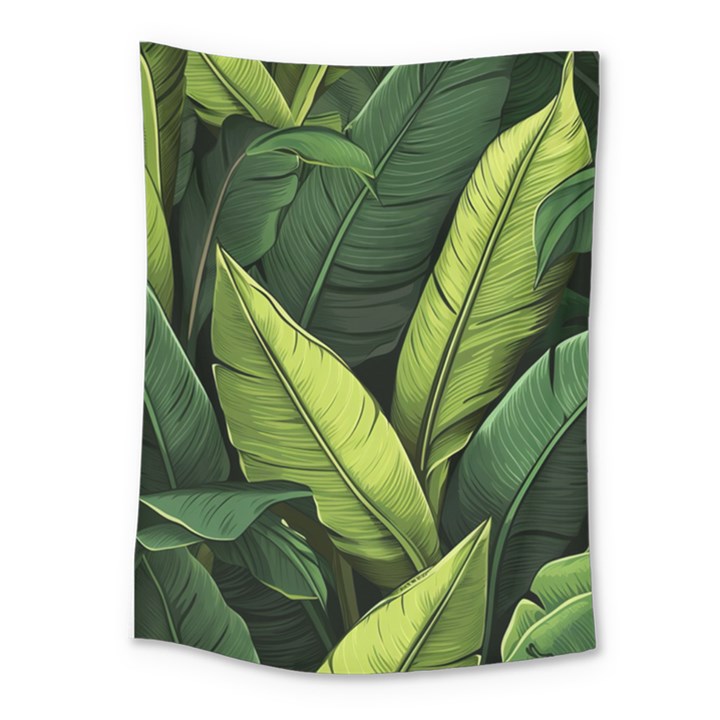 Banana leaves pattern Medium Tapestry