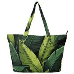 Banana Leaves Pattern Full Print Shoulder Bag by goljakoff