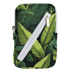 Banana Leaves Pattern Belt Pouch Bag (small) by goljakoff