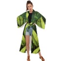 Banana leaves pattern Maxi Kimono View1