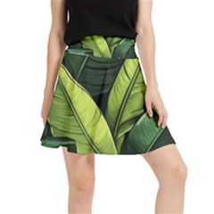 Banana Leaves Pattern Waistband Skirt by goljakoff