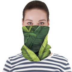 Banana Leaves Pattern Face Seamless Bandana (adult) by goljakoff