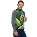 Banana leaves pattern Men s Button Up Puffer Vest	 View2