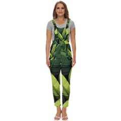 Banana Leaves Pattern Women s Pinafore Overalls Jumpsuit by goljakoff