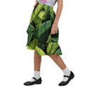 Banana leaves pattern Kids  Ruffle Flared Wrap Midi Skirt View2