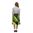 Banana leaves pattern Kids  Ruffle Flared Wrap Midi Skirt View4