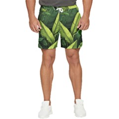 Banana Leaves Pattern Men s Runner Shorts by goljakoff