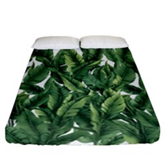 Tropical Leaves Fitted Sheet (california King Size) by goljakoff