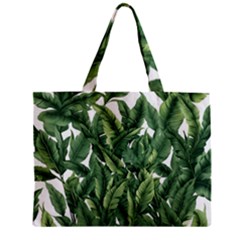 Tropical Leaves Zipper Mini Tote Bag by goljakoff