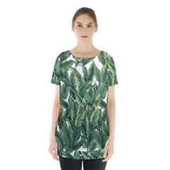 Tropical Leaves Skirt Hem Sports Top by goljakoff