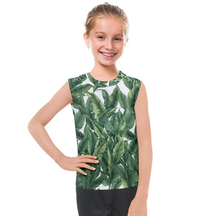 Tropical leaves Kids  Mesh Tank Top