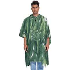 Tropical Leaves Men s Hooded Rain Ponchos by goljakoff