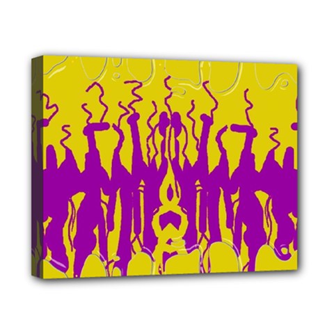 Yellow And Purple In Harmony Canvas 10  X 8  (stretched) by pepitasart