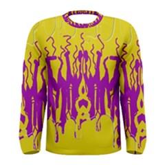 Yellow And Purple In Harmony Men s Long Sleeve T-shirt