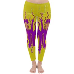 Yellow And Purple In Harmony Classic Winter Leggings