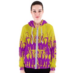 Yellow And Purple In Harmony Women s Zipper Hoodie