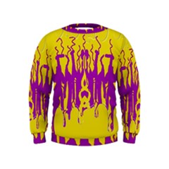 Yellow And Purple In Harmony Kids  Sweatshirt