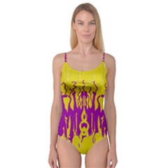 Yellow And Purple In Harmony Camisole Leotard  by pepitasart