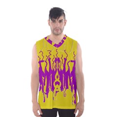 Yellow And Purple In Harmony Men s Basketball Tank Top by pepitasart