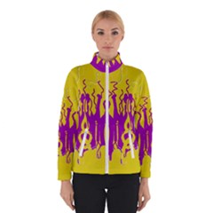 Yellow And Purple In Harmony Women s Bomber Jacket