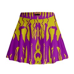 Yellow And Purple In Harmony Mini Flare Skirt by pepitasart