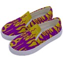 Yellow And Purple In Harmony Kids  Canvas Slip Ons View2